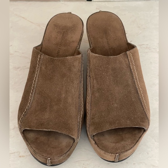 ROBERTO DEL CARLO Brown Suede Women's Heeled Mules, IT40/US9 - Picture 2 of 13